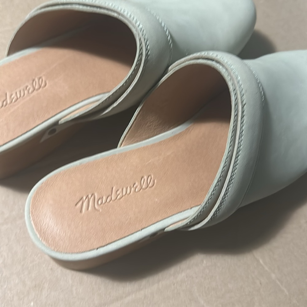 NWT! NEW IN BOX! MADEWELL CECILY CLOG NUBUCK LIGHT GREEN Forgotten Landscape 8 - Picture 9 of 14